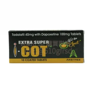 印度紅魔 EXTRA SUPER I-COT 40mg+100mg 10粒裝 | 他達拉非+達泊西汀雙效複方 一錠征服硬度與持久