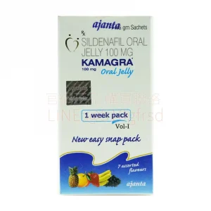 Kamagra Oral Jelly 果凍威而鋼 100mg(7包/盒)|七種水果口味|約15分鐘起效|效果可維持4–6小時