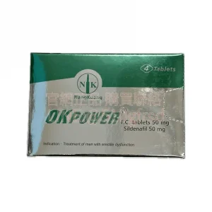 南光美好挺膜衣錠 OKPOWER 威而鋼50mg 4錠/盒 | 台灣南光正廠製造 品質安心之選